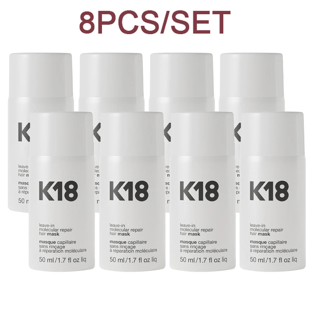 8PCS 50ml K18 Leave-In Molecular Repair Hair Mask Damage Restore Soft hair Deep Repair Keratin & Scalp Treatment Hair Care