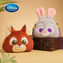 Disney Zootopia Series Mini Crossbody Bag 25CM Plush Nick Judy Cute Handbag For Girls Shoulder Bags