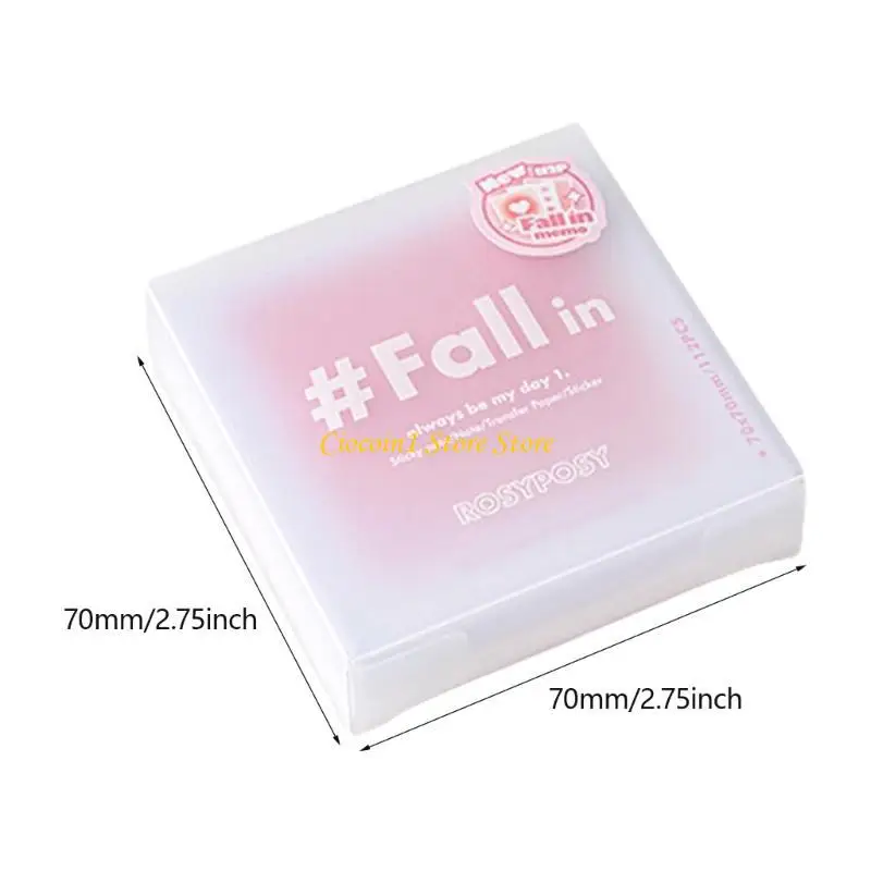 Adhesive Memos Pad Lovely Sticky Note Simple Note Pads Dreamy Gradient Colored Writing Pad School Office Accessories