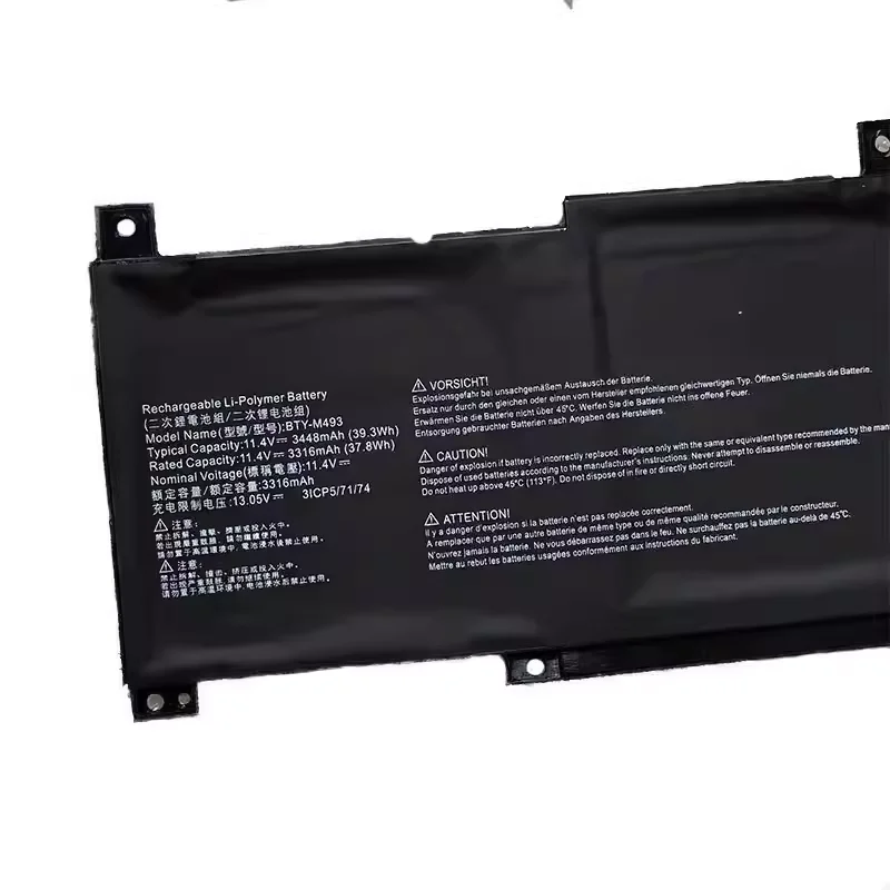 11.4V 52.4Wh BTY-M493 BTY-M49 Battery For 14 Hands-On A10SC A10RB B4MW Summit E14 A11SCS laptop