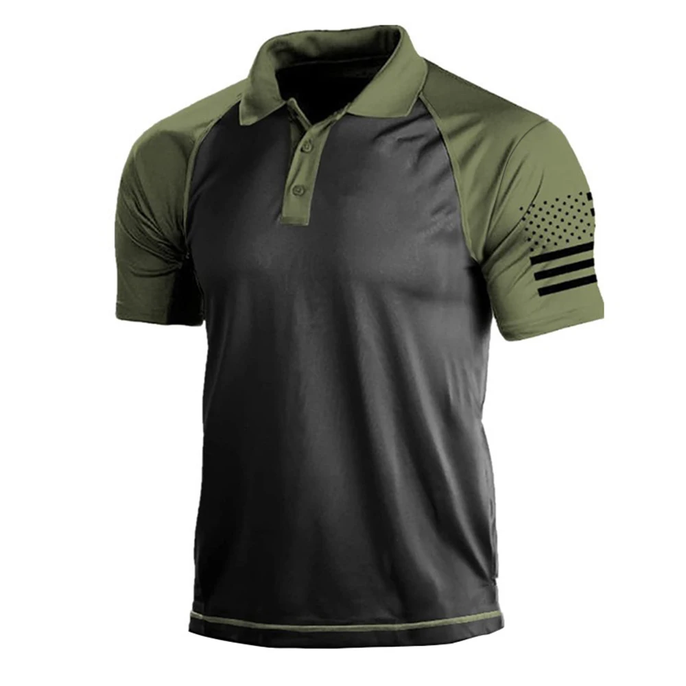 Polo transfronterizo de manga corta para hombre de Europa y América, polo de moda para hombre, polo informal con estampado digital para hombre