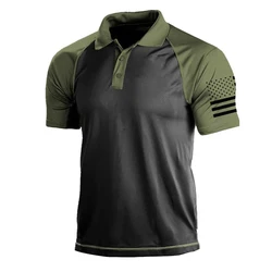Cross border men's short sleeved polo from Europe and America, men's fashionable polo, men's casual digital printed polo