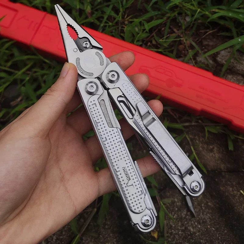 DAKOYU Alicate multiferramenta dobrável DK20 em 1 Alicate de ferramenta de combinação multifuncional Tesoura dobrável EDC Equipamento ao ar livre Swiss