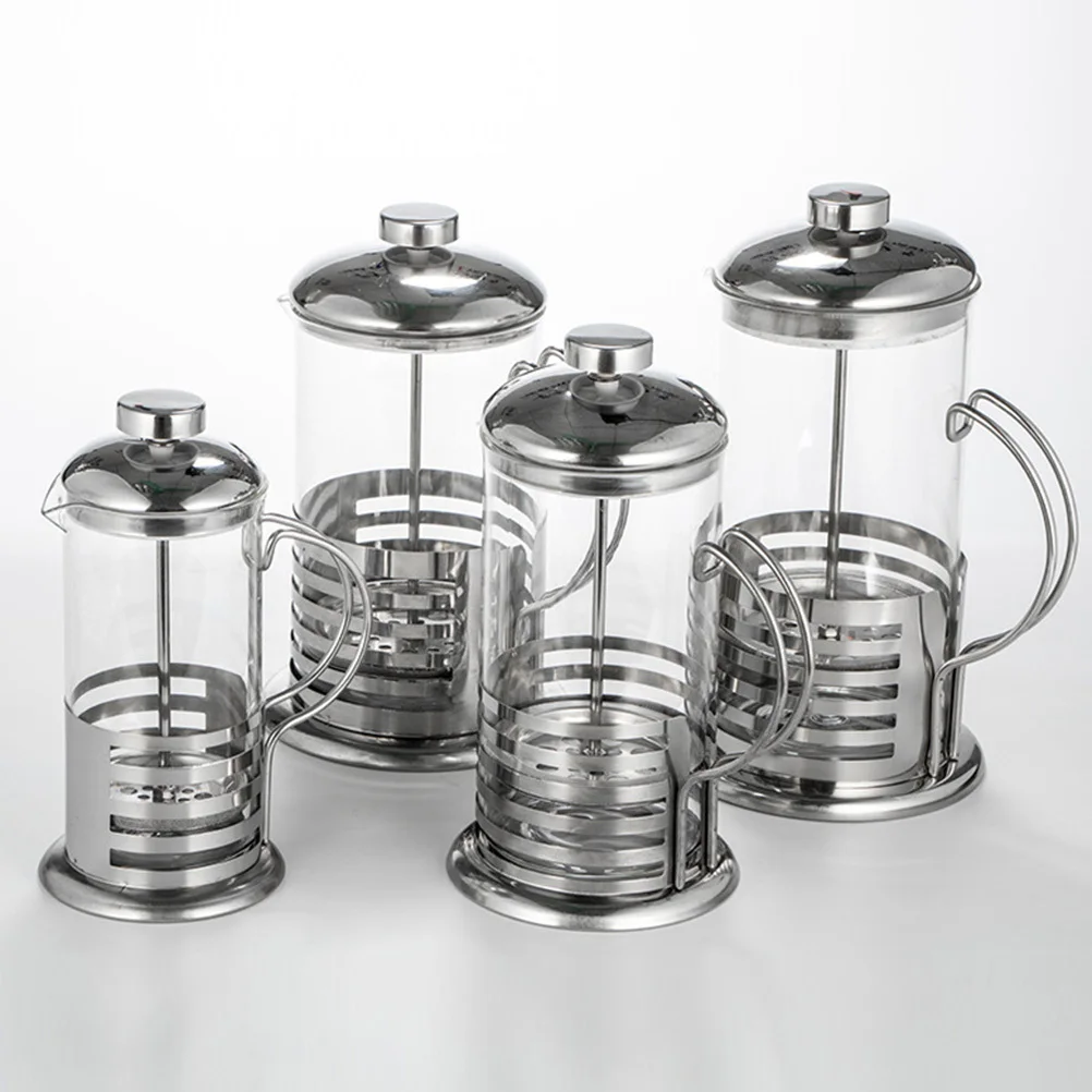 

1Pcs Heat Resistant Glass Coffee Filter Pot 350ml Stainless Steel Tea Strainer Coffee Filtration Teapot Multi-Function Infuser