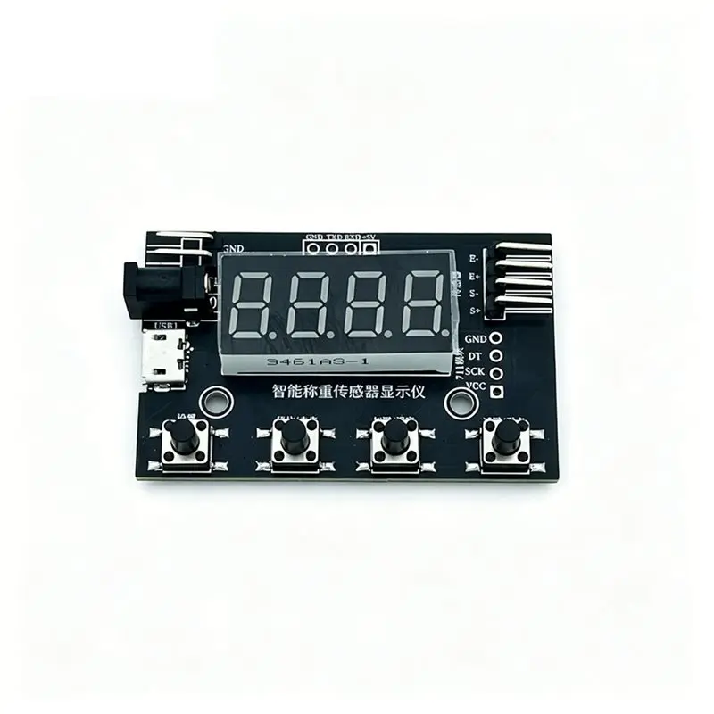 AT82-HX711 Smart Load Cell Electronic Scale 24-Bit Weighing Indicator Tensile Compressive Forces Dynamic Torque Value Display