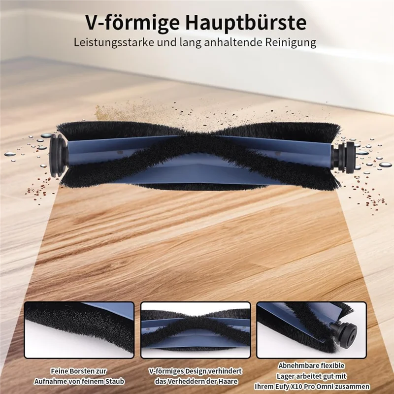 AT02-交換部品 Foreufy X10 Pro オムニメインサイドブラシ HEPA フィルター モップクロス ダストバッグ 交換部品