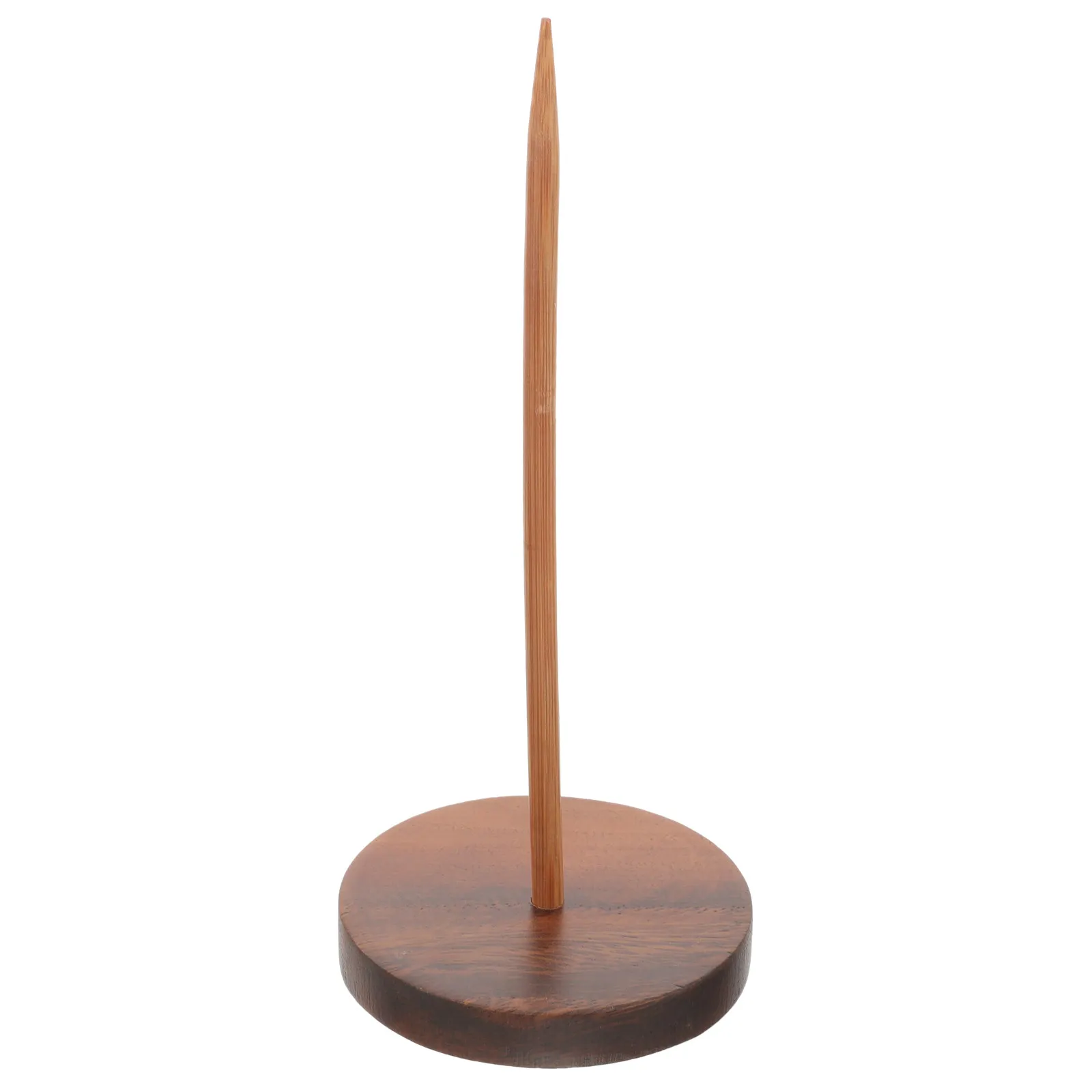 Natural Walnut Wood Receipt Holder Spike Smooth Polished Surface for Receipts Invoices Bills Memos Restaurant Office Desk