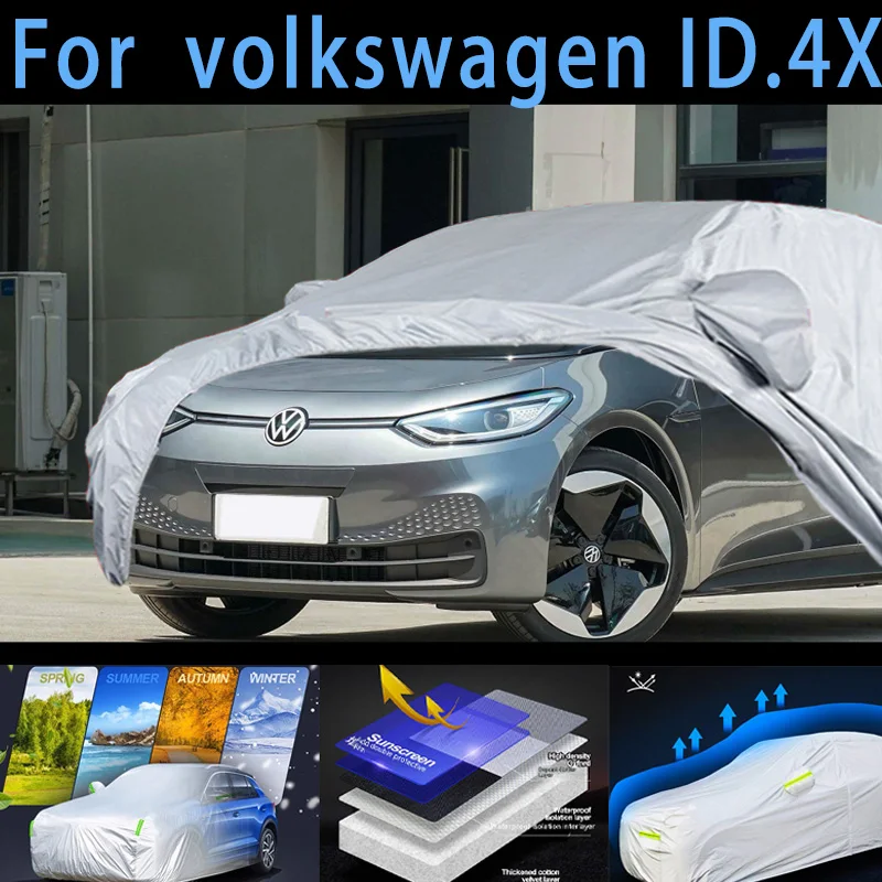 

For volkswagen ID.4X Car protective cover,sun protection,rain protection, UV protection,dust prevention auto paint protective