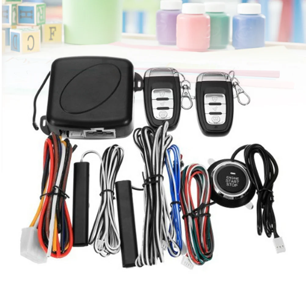 

ULTECHNOVO Car Push to Start Ignition Kit Passive Remote Stop System