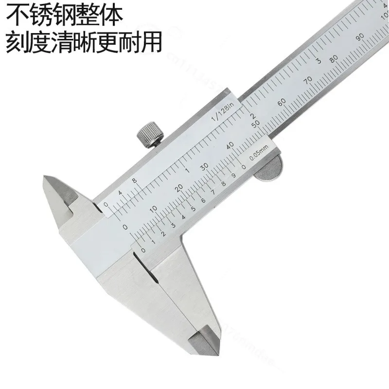 High Precision Stainless Steel Vernier Caliper 0-150mm Depth Gauge Double Scale Industrial Measuring Tool for Machinery Garage