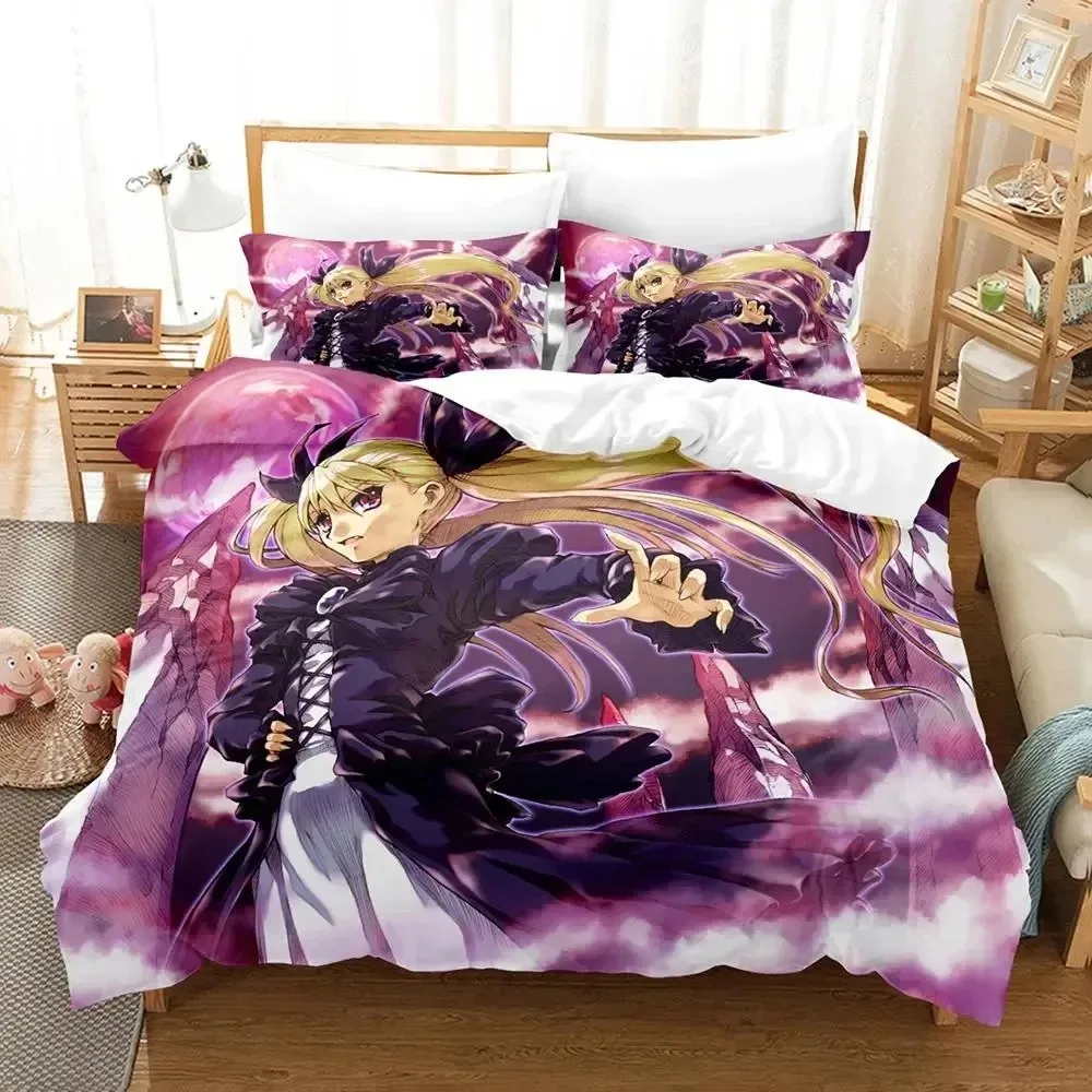 Anime Dance In The Vampire Bund Bedding Set Duvet Cover Bed Set Quilt Cover Pillowcase Comforter king Queen Size Boys Adult