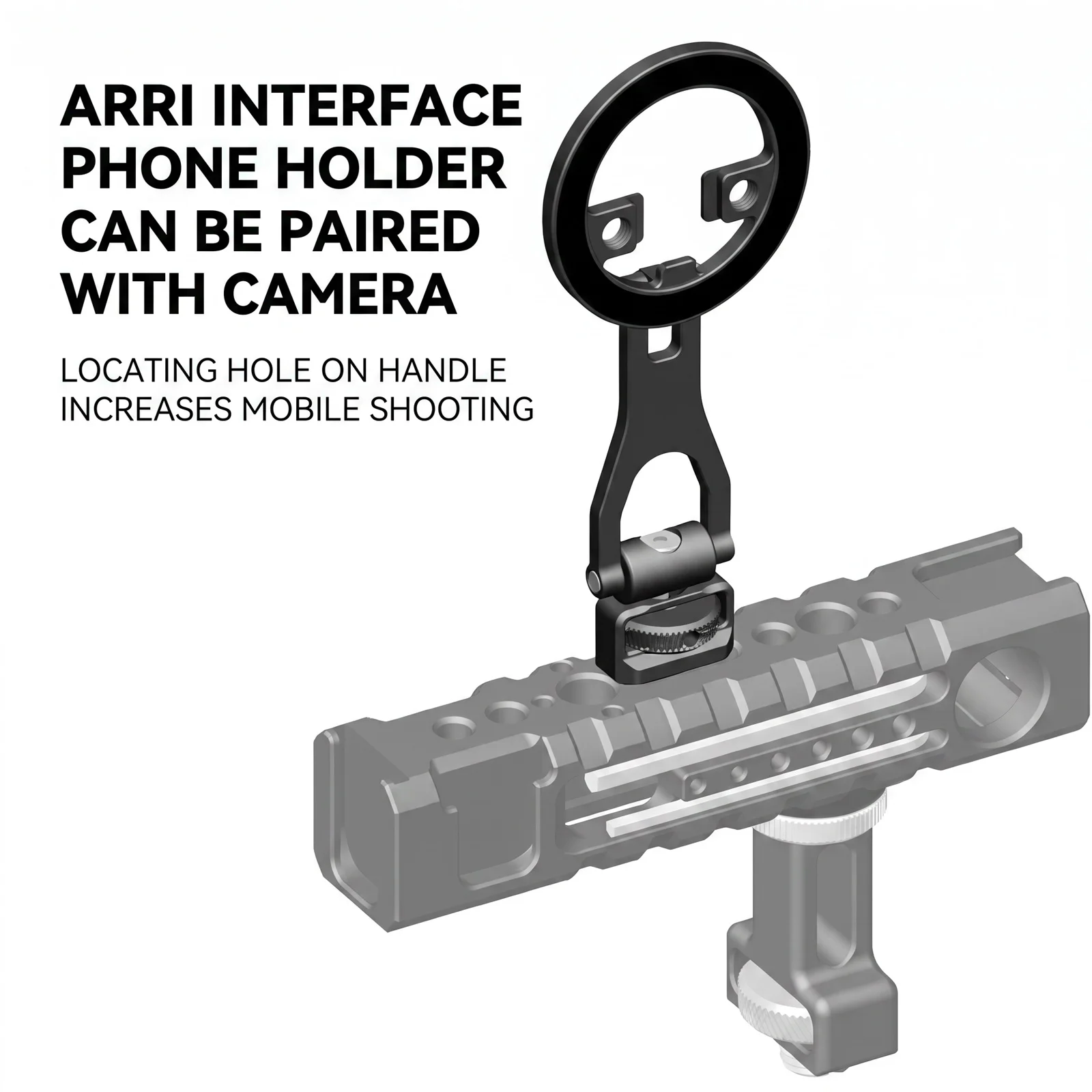 Aluminum Magnetic Phone Holder with ARRI Locating+Dual 1/4