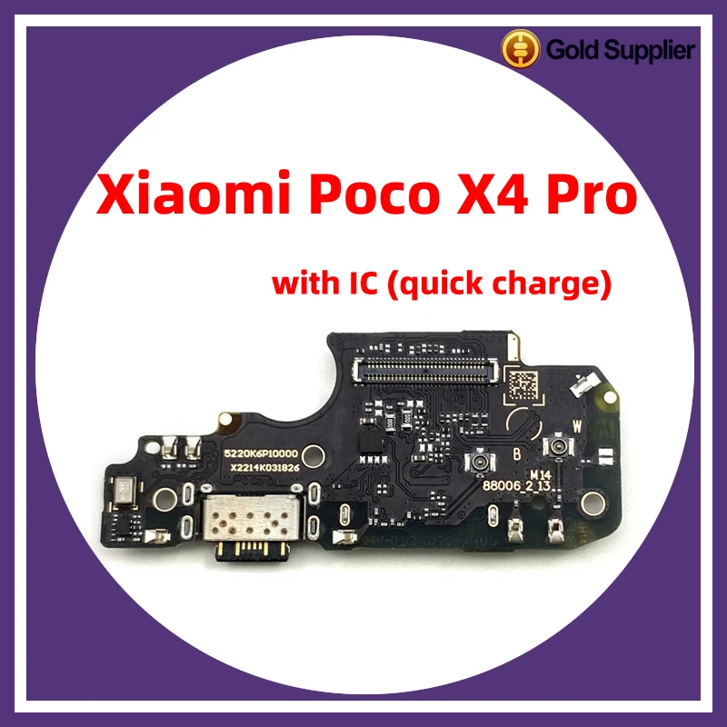 

For xiaomi Poco X4 Pro 5G Dock Connector USB Charger Charging Port Flex Cable Board Replacement