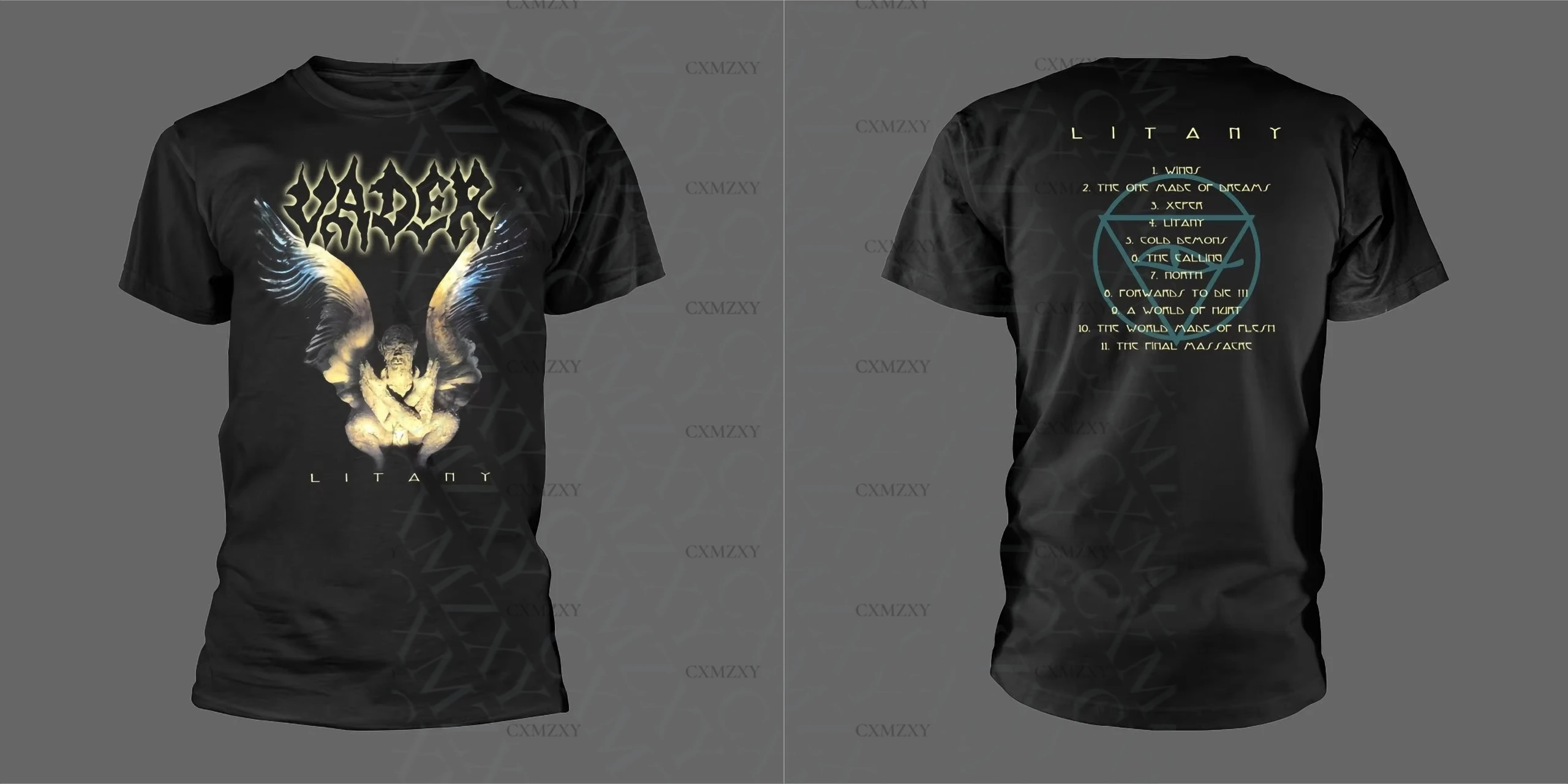 

Vader - Litany T-Shirt Peripheral Pattern Printing Summer Luxury Brand Cotton Men's and Women's T-Shirts Short Sleeves