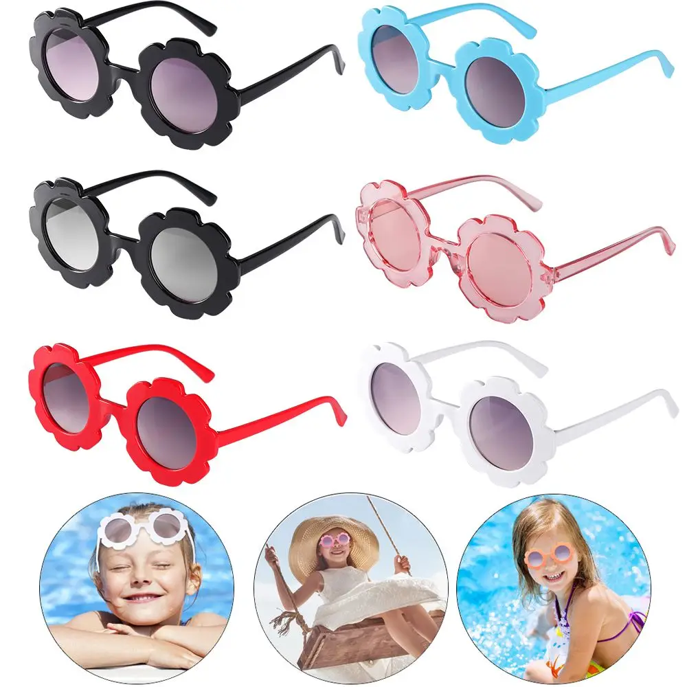 1pc Fashion Cute Outdoor Product Streetwear Trend Vintage Flower Shape Children Sunglasses Sun Glasses