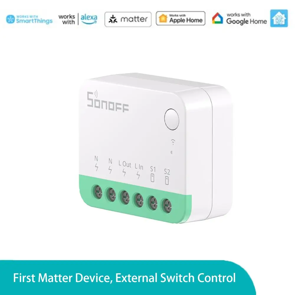 SONOFF MINIR4M MINI Extreme WiFi Smart Home Switch Detach Relay Matter Via eWeLink Voice Control Alexa Google Home