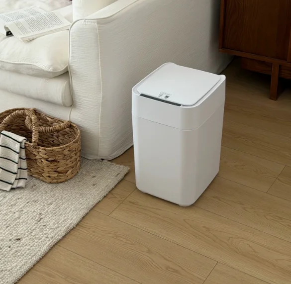 Customized Smart Trash Can 20L, Self-Sealing Overload Packaging Automatic Waste Bin for Home Office