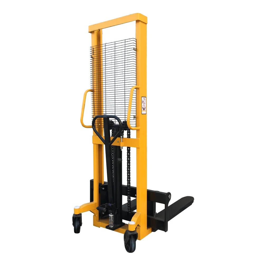 

Hand Hydraulic Pallet Forklift Stacker 1ton 2ton 3t Warehouse Factory Manual Pallet Stacking Machine