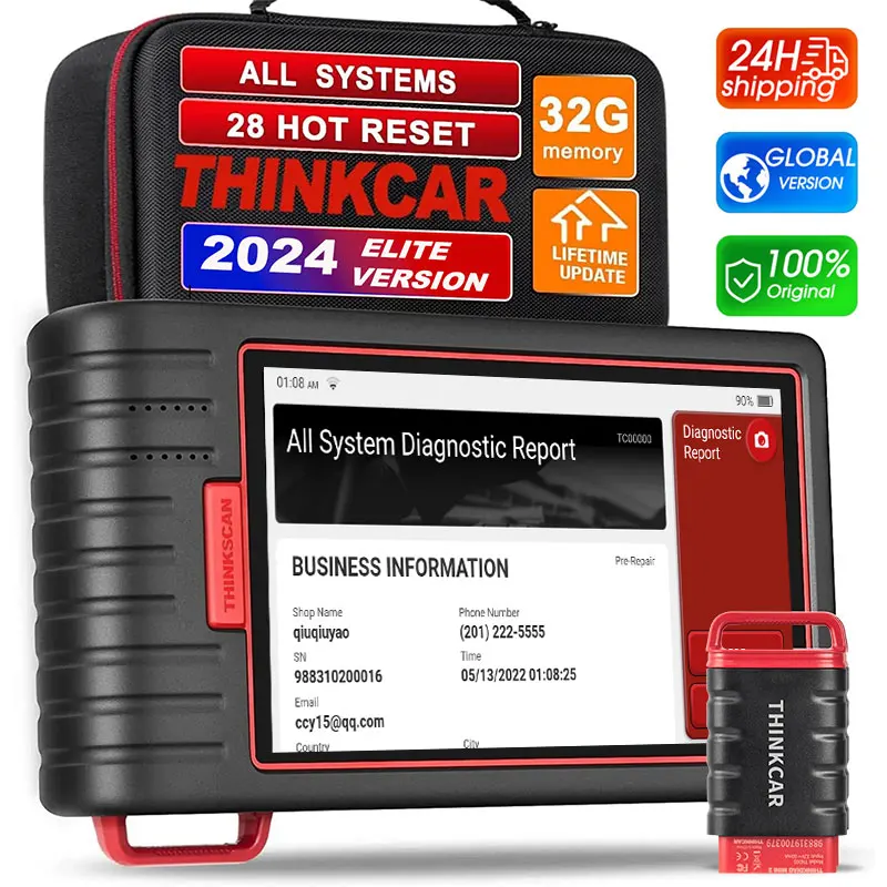 2024 THINKCAR Thinktool ThinkScan Max 2 Full system Lifetime free AF DPF IMMO 28 Reset OBD2 Scanner Support CANFD