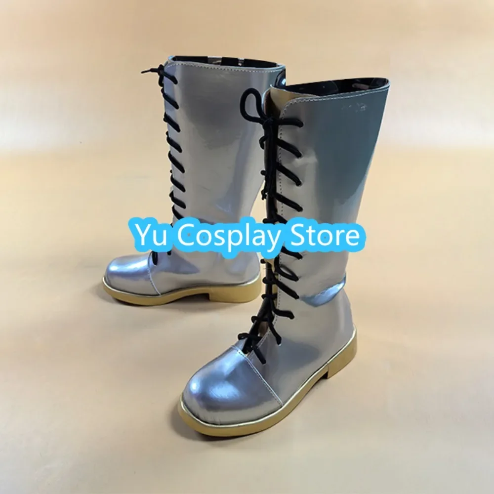 

Yu Cosplay Store Custom Silver Hunters Cosplay Shoes Anime Game Role-playing Shoes Boots Halloween Party
