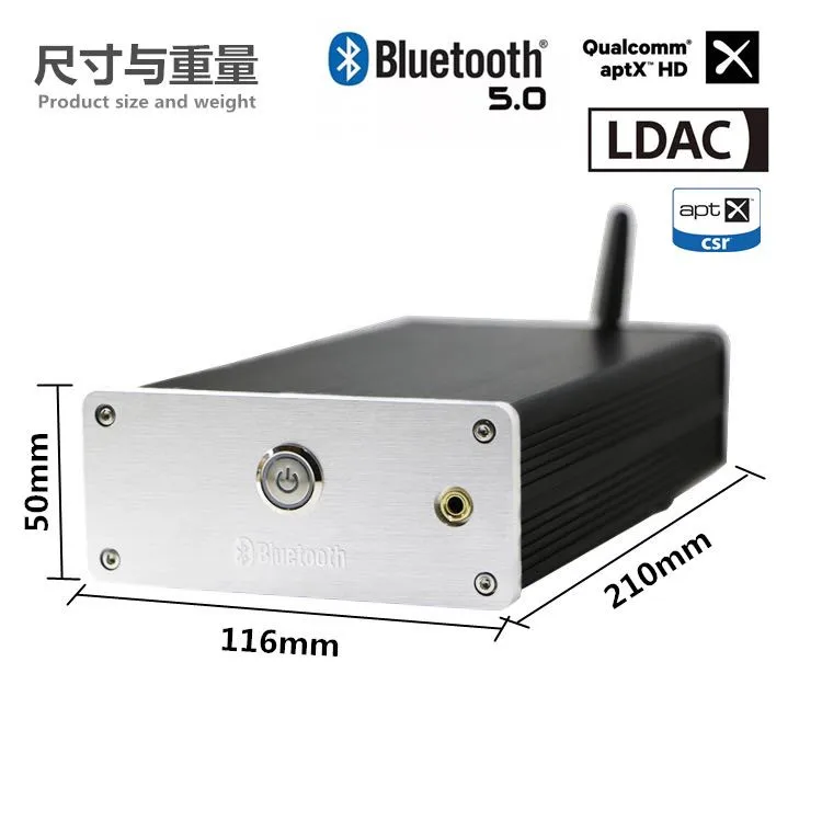 

Bluetooth King CSR8675 Dual PCM1794 Lossless Bluetooth 5.0 Receiver Decoder DAC LDAC