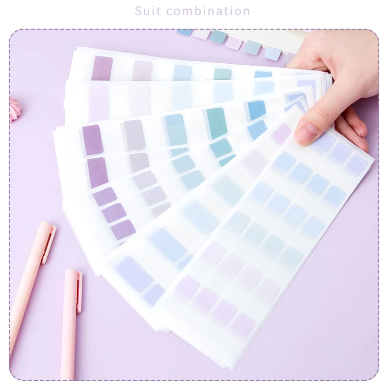 240/120/60 PCS Multicolor Sticky Writable Repositionable Index Tabs Flags for Pages Book Markers Reading Notes