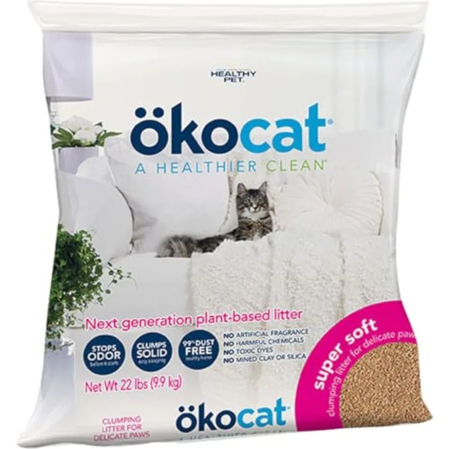 

Wood Clumping Cat Litter, Unscented, 22 pounds XL - Natural Ingredients, Stops Odor, Clumps Solid, 99% Dust Free, Great for All