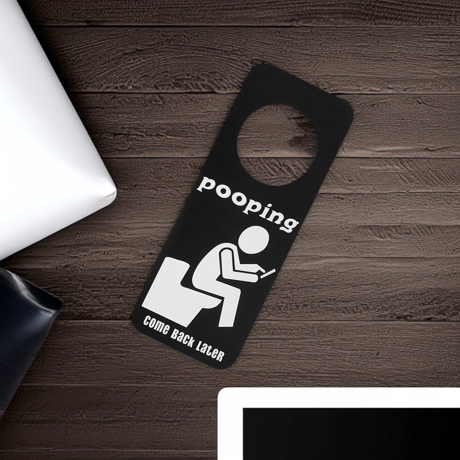 

Versatile Bathroom Door Hanger Occupied Sign For Home And Business Use With Humorous And Personalized Design