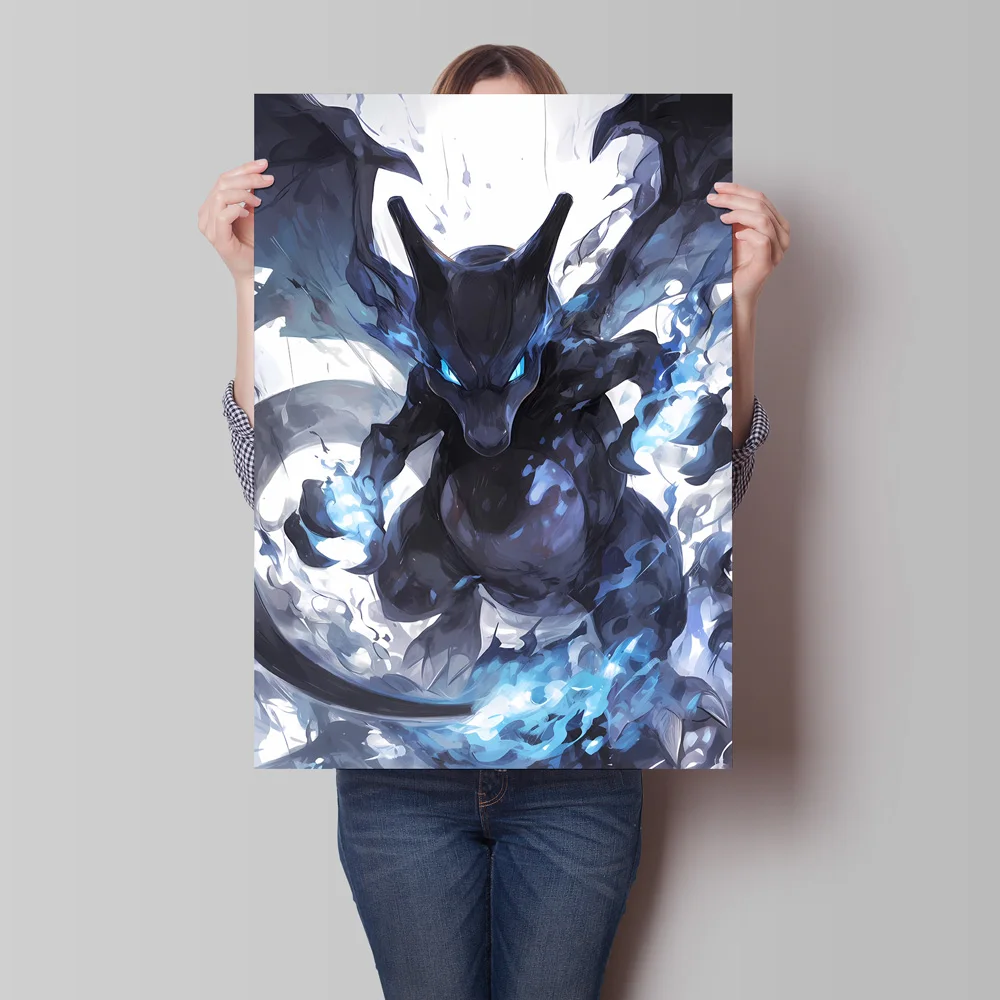 คลาสสิก Pokemon HD ภาพวาดผ้าใบอะนิเมะตัวเลข Mewtwo พิมพ์โปสเตอร์สีน้ํา Wall Art ภาพตกแต่งบ้านโมเดิร์นเด็กของขวัญ