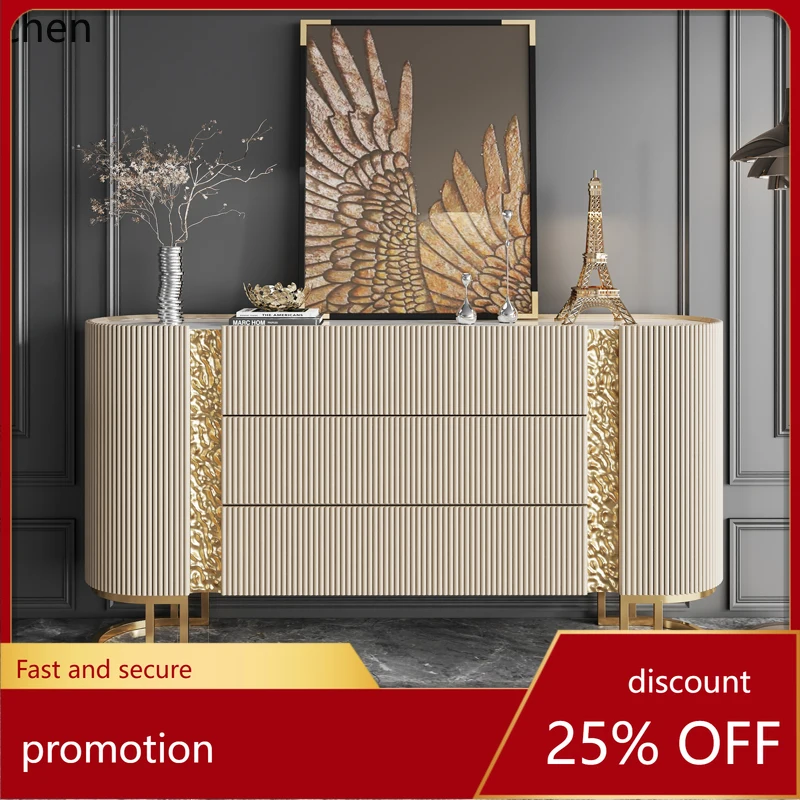 

ZMLlight luxury entrance foyer partition solid wood entry bedroom storage bedside chest