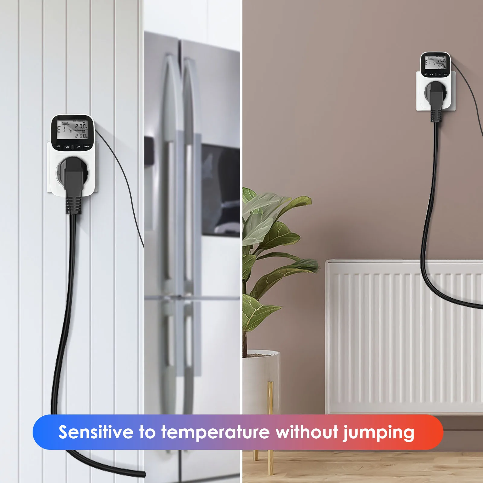 Picture 6: Temperature Controller Digital Thermostat Socket Plug with Sensor Timer Switch Temperature Socket Heating Cooling for Greenhouse