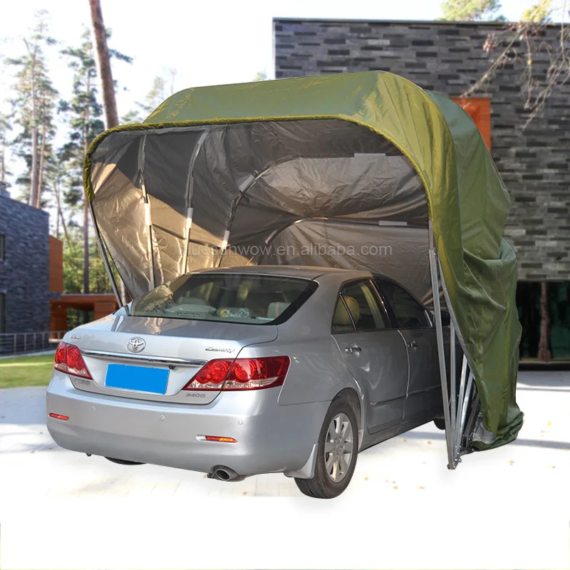 

Car Tent Portable Manual Waterproof Car House Shed Shelter Carport Parking Canopy Household Rain Snow Protection Mobile Carport