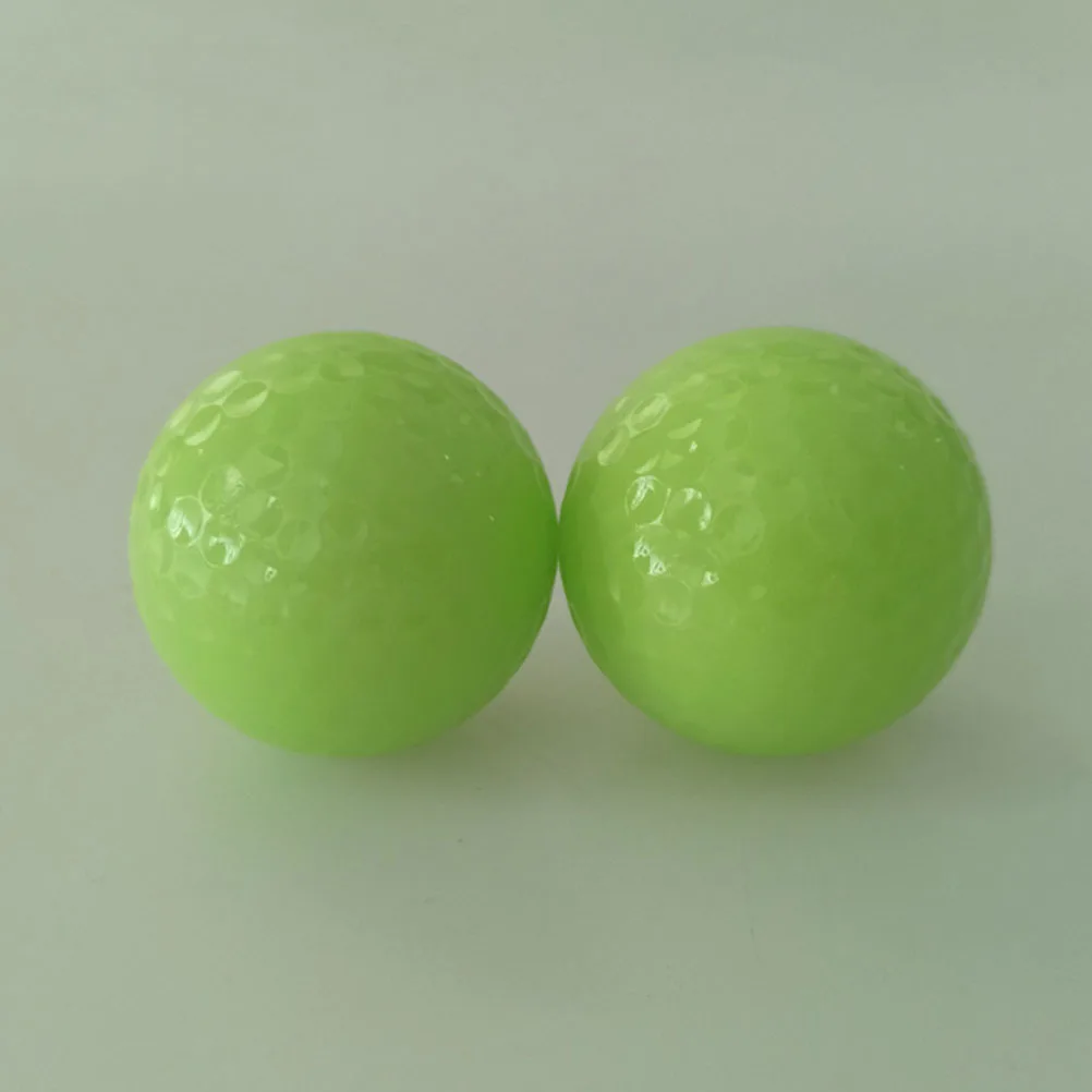 3 قطعة كرات جولف مضيئة للتدريب الليلي كرات مطاطية متوهجة امتصاص الضوء التلقائي الفلورسنت الرياضة في الهواء الطلق #6