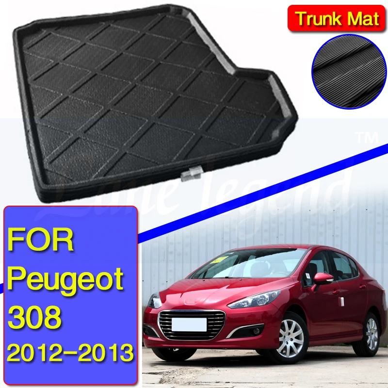 

FOR Peugeot 308 2012 2013 Car Rear Trunk Boot Mat Floor Mats Carpet Anti Mud Cargo Waterproof