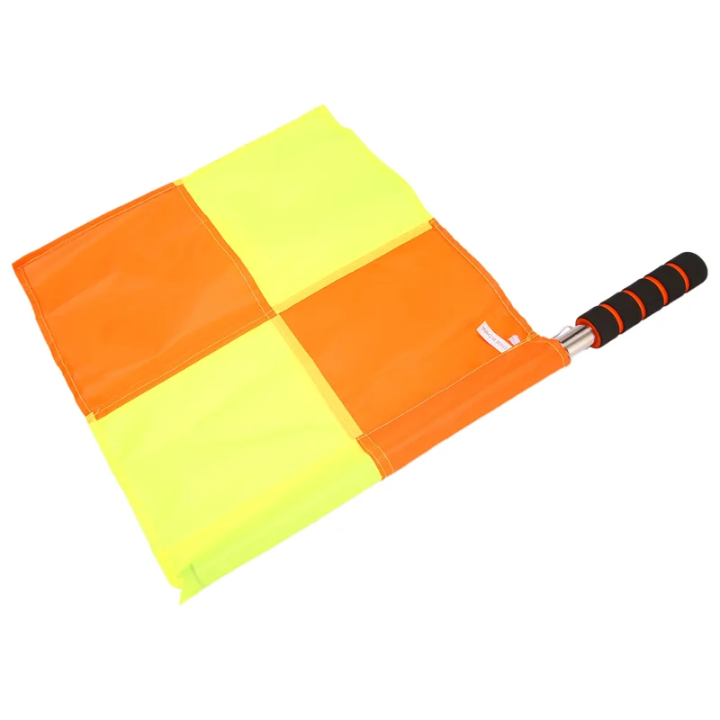 B93B-6X Soccer Referee Flags With Carrying Bag Football Judge Linesman Sideline Fair Play Sports Match Flags Referee