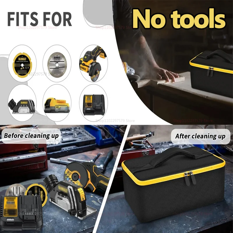 

Сумка для хранения многофункционального инструмента для аксессуаров углошлифовальной машины, портативный органайзер для полировальных и шлифовальных машин с несколькими отделениями