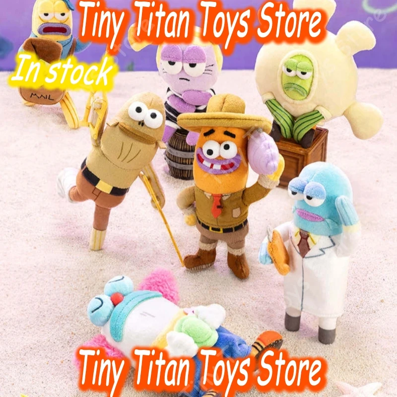 

POP MART GONG SpongeBob SquarePants Bikini Bottom Residents Funny Plush Blind Box Keychain Clownfish Series 2 Collectible Charm
