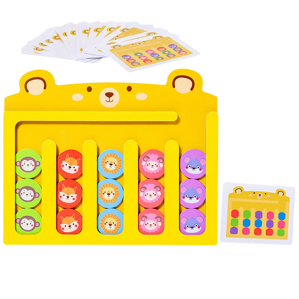 1세트 나무 분류 보드 유아용 교육용 매칭 게임 색상 및 모양 인식 유치원 사고력 발달 학습