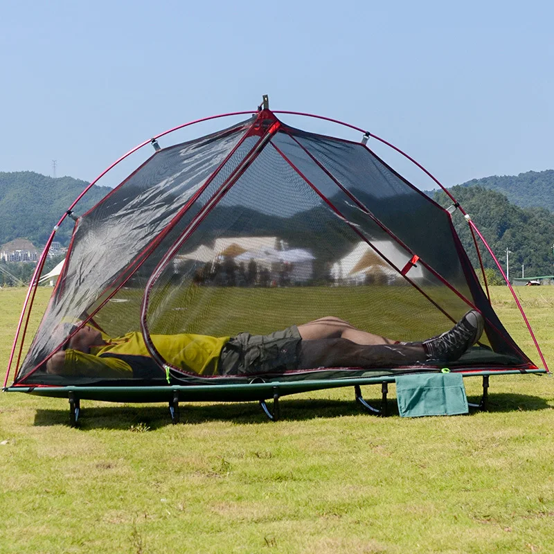 

Outdoor ultra-light single tent, hiking tent, camp bed, ground tent, aluminum alloy self-driving tent, individual soldier,