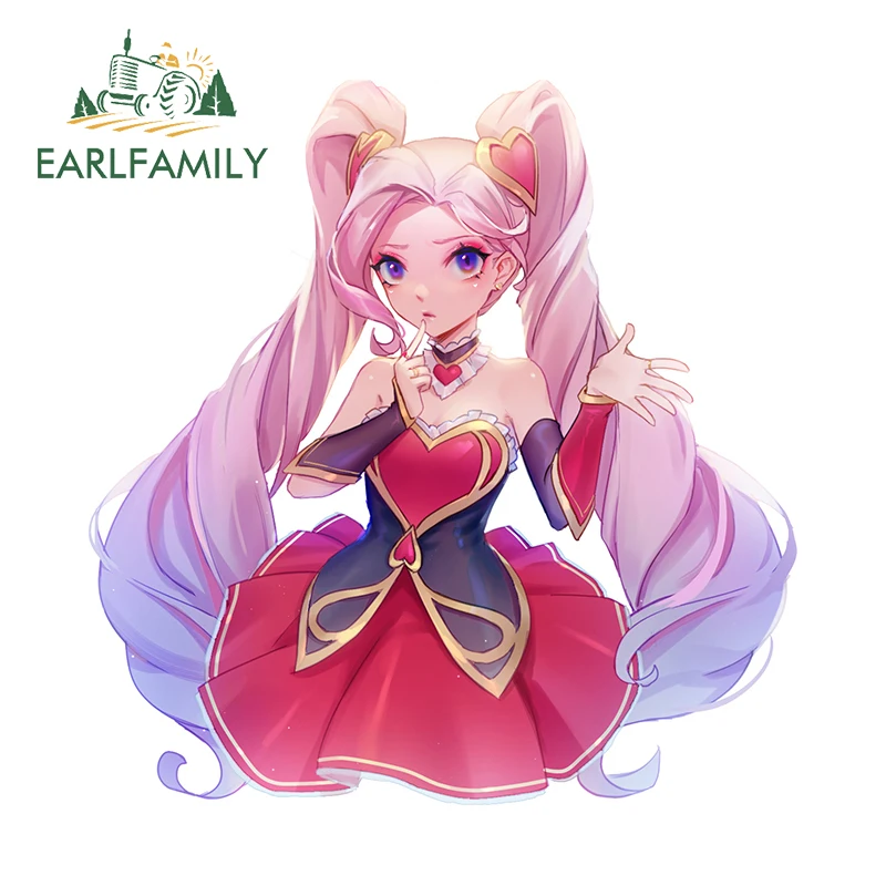 EARLFAMILY 13cm x 12.7cm for Jinx League Of Legends Car Stickers Waterproof Personality Sunscreen Creative JDM Car Accessories