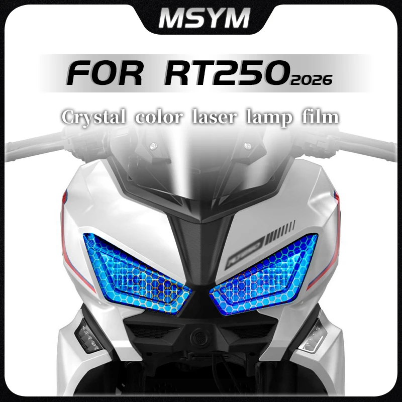 

For CYCLONE RT250 Rt250 rt250 2026 Headlight film transparent protective film honeycomb laser light film accessories