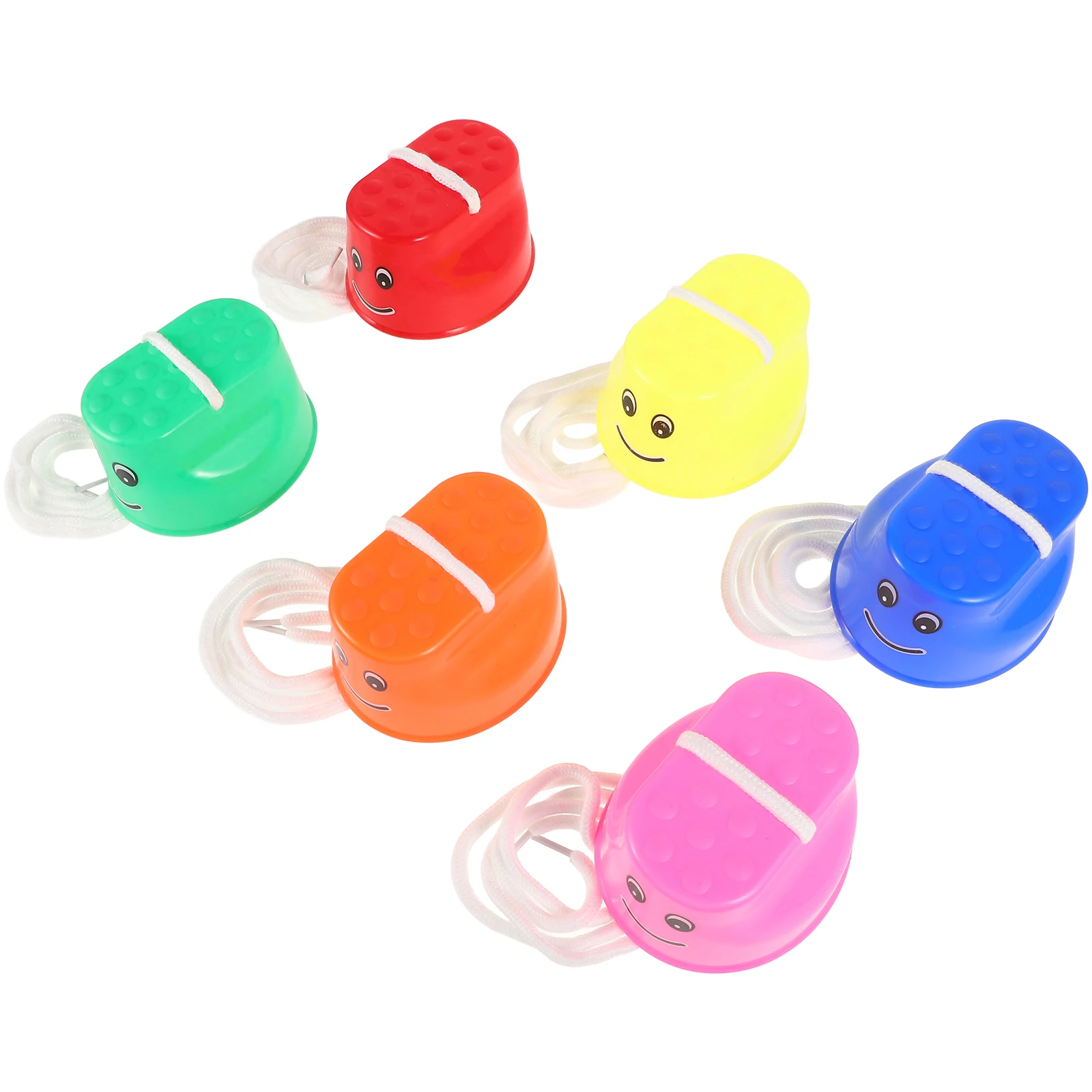 ของเล่นเดินไม้ต่อขา 6 ชิ้น สำหรับเด็กเล็ก ทำจากพลาสติก เสริมสร้างสมดุลและพัฒนาทักษะการเคลื่อนไหว