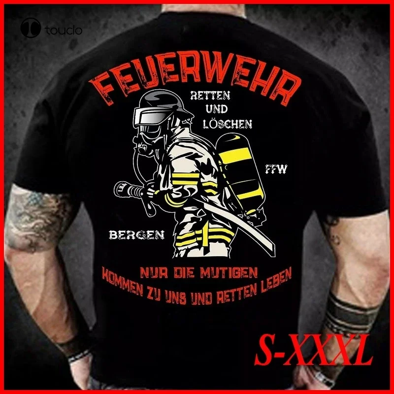 Feuerwehr T Shirt Wir Retten Leben Feuerwehrmann Firefighter T-Shirt Tee Shirt unisex