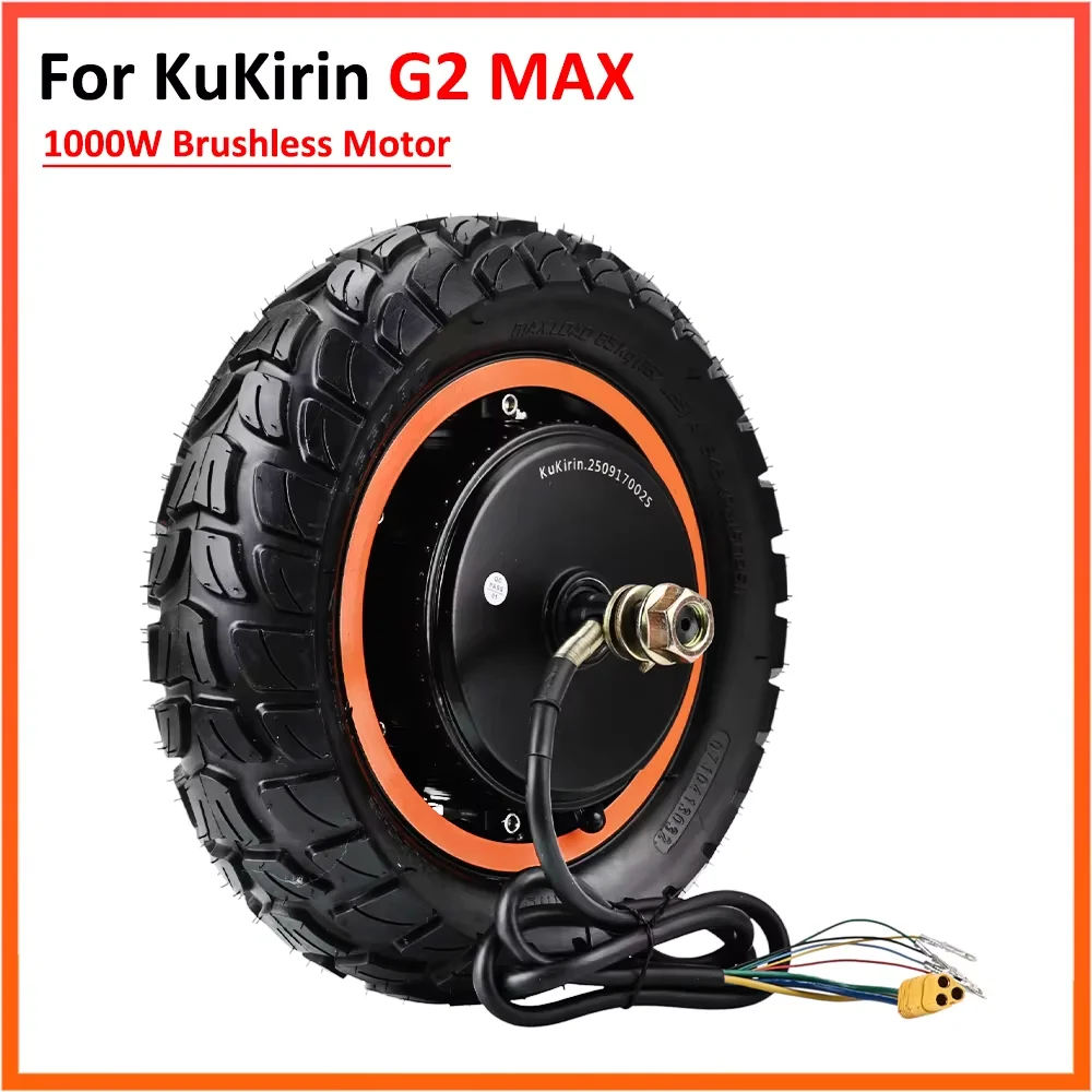 Silnik bezszczotkowy 1000W do hulajnogi elektrycznej Kukirin G2 MAX, silnik tylnego koła z oponą bezdętkową 10'' 255*80