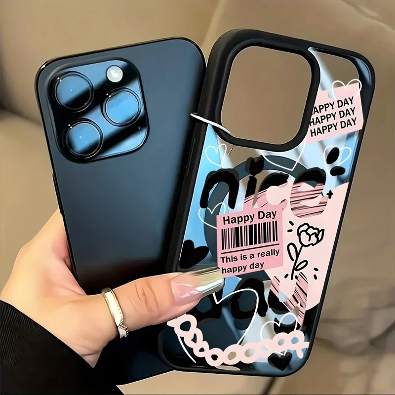 

Pink Heart Tag Pattern For Magsafe Magnetic Phone Case For iPhone 17 Air 16 15 14 Pro Max 13 12 Plus Pro Wireless Charging Cover