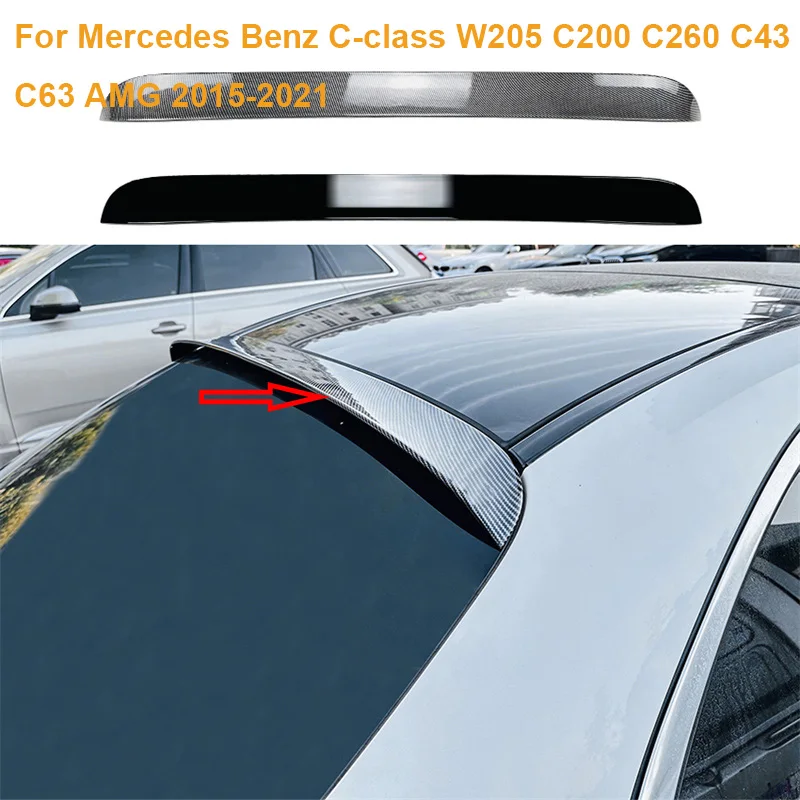 

For Mercedes Benz C-class W205 C200 C260 C43 C63 AMG 2015-2021 Tail Tailgate Splitter Top Spoilers Rear Roof Trunk Wing Spoiler