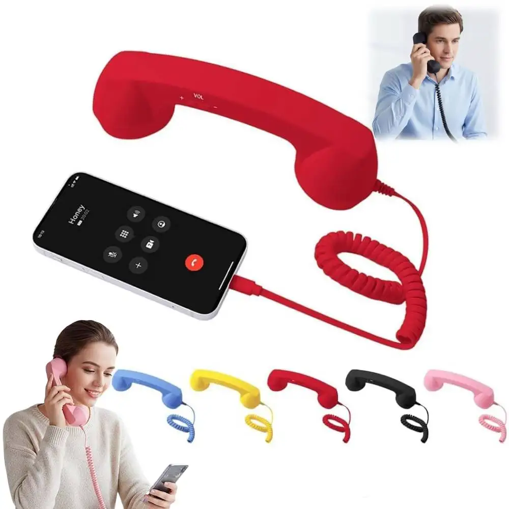 

Ретро тип C телефонная трубка приемник сотового телефона микрофон динамик для мобильных телефонов конференции приемник смартфона