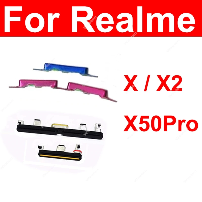 Power Volume Button For Realme X X2 X50 Pro X2Pro X50Pro 5G Side On Off Power Volume Up Down Buttons Key Parts