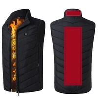 HV-02 Unisex 2 Places Heating Vest 3-Gears Heated Jackets USB Electric Thermal Clothing Winter Warm Vest Outdoor Heat Coat Cloth