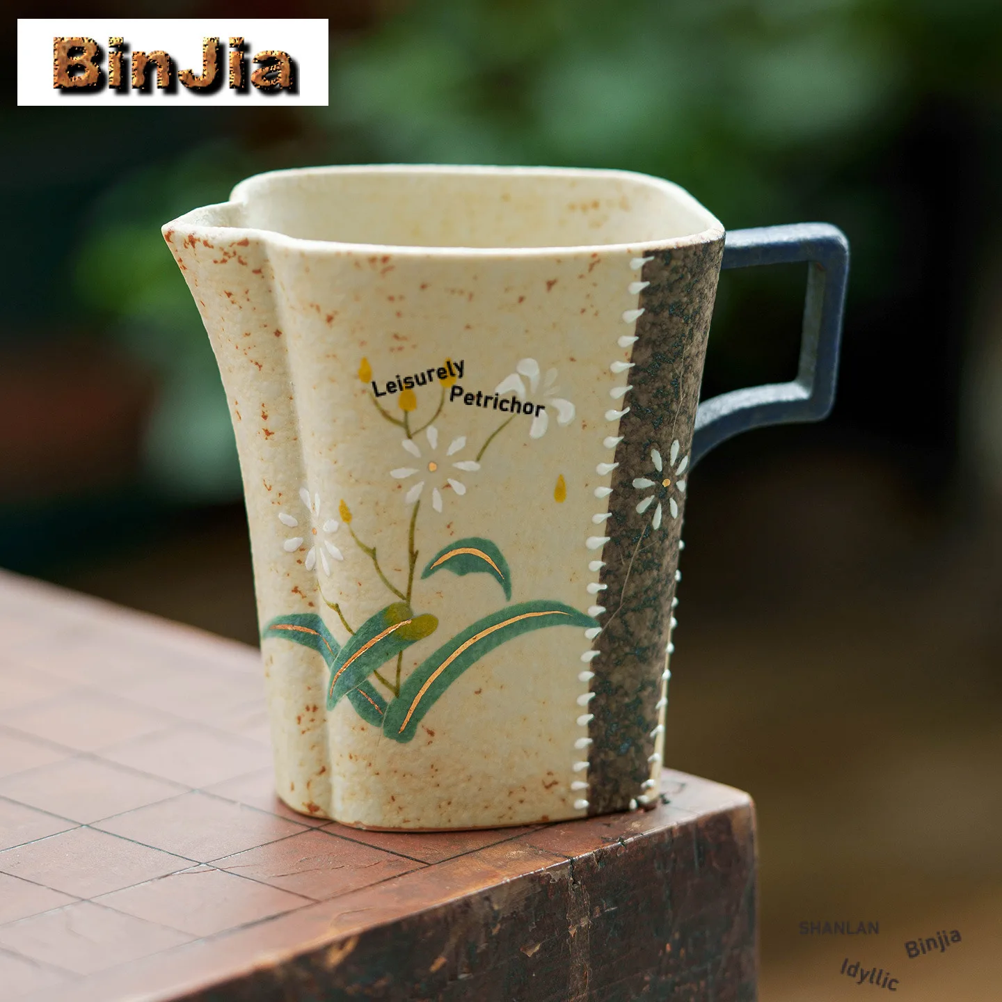 

115 мл ручная роспись красный маленький кувшин для чая с ромашками, диспенсер для ча-ча-хай, чашка для правосудия, ярмарка, кружка, чайная посуда, украшения, аксессуары